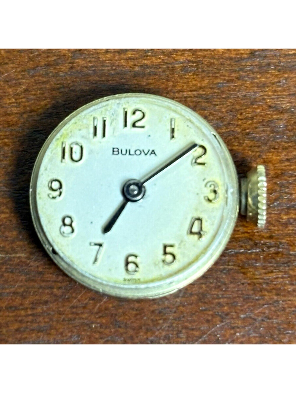 Bulova 10AK Manual Mechanical Watch Movement w/ Dial & Hands RUNS!